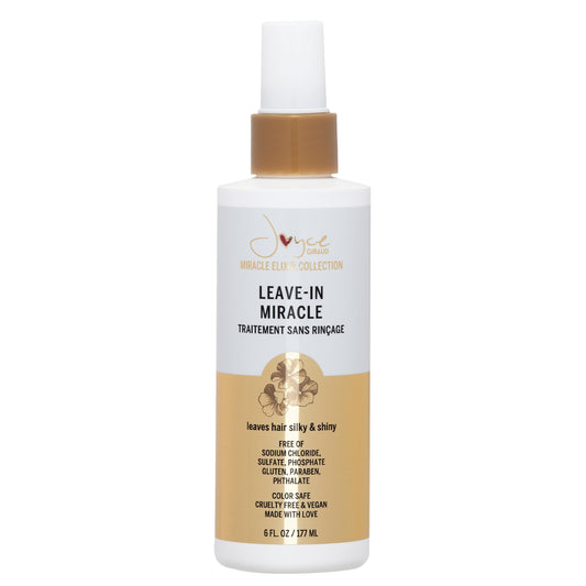 Joyce Giraud Leave-In Miracle Treatment with Pure4 Oils, 6 Oz, Protects from Breakage, Tames Frizz, Adds Shine, Weightless Formula