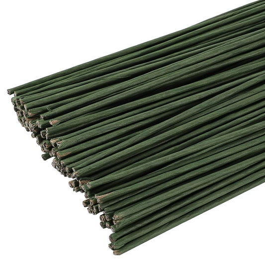 120 Pack Floral Stems Wire for Paper Flower 2 Gauge Flower Stems for Crochet Projects 16 Inch Artificial Green Crafts Wire Wreath Making Supplies for Flower DIY