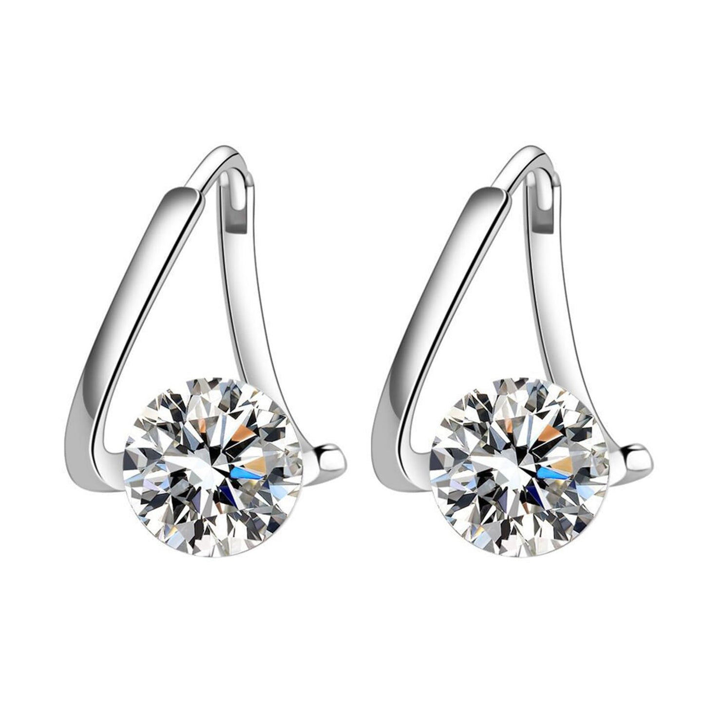 Halolux Lymphatic Germanium Earrings for Women, 2 Pairs Dainty CZ Zircon Acupressure Earrings for Lymphvity Drainage Support Hypoallergenic Ear Jewelry Gift (Gold+Silver)