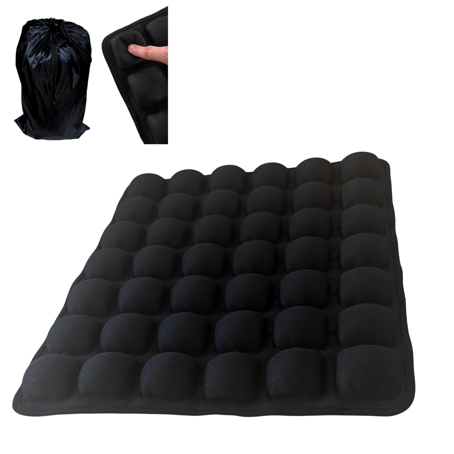 Inflatable Airplane Seat Cushion – Travel Seat Pad for Long Flights, Comfortable Air Travel Cushion with Built-in Thumb Pump for Quick Pressure Relief