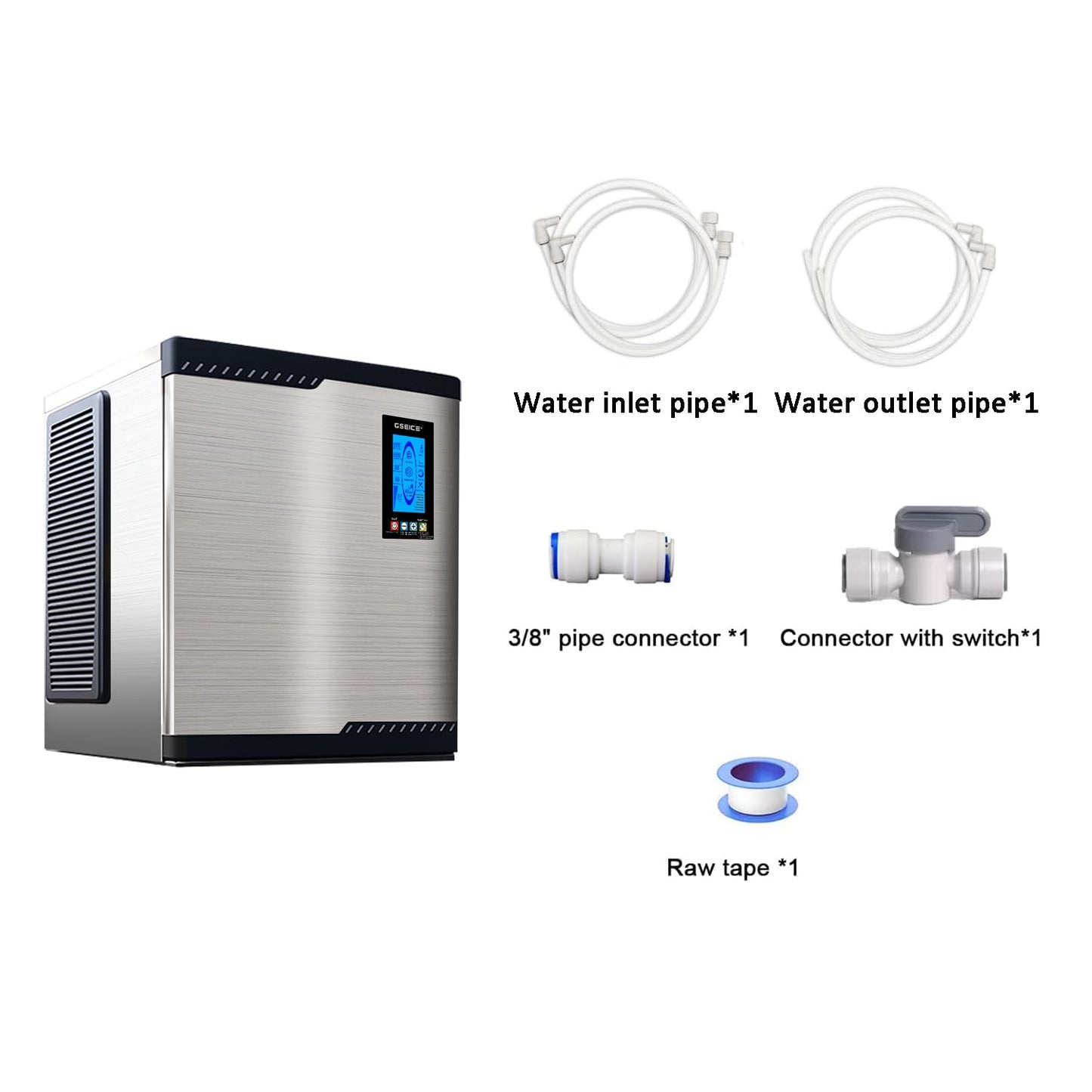 500lbs/24H Ice Machine Head Only, ETL Commercial Ice Maker for Restaurant, Ice Machine for Hotel, Ice Maker for Bar Cafe Shop Chains, DOE&CEC Energy-efficient,48 Hours Timer, Self-Cleaning