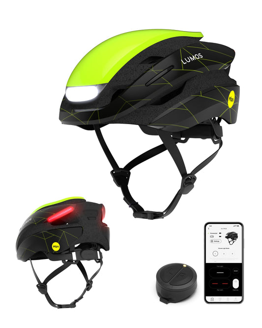 Lumos Ultra Smart Bike Helmet | Customizable Front and Back LED Lights with Turn Signals | Road Bicycle Helmets for Adults, Men, Women