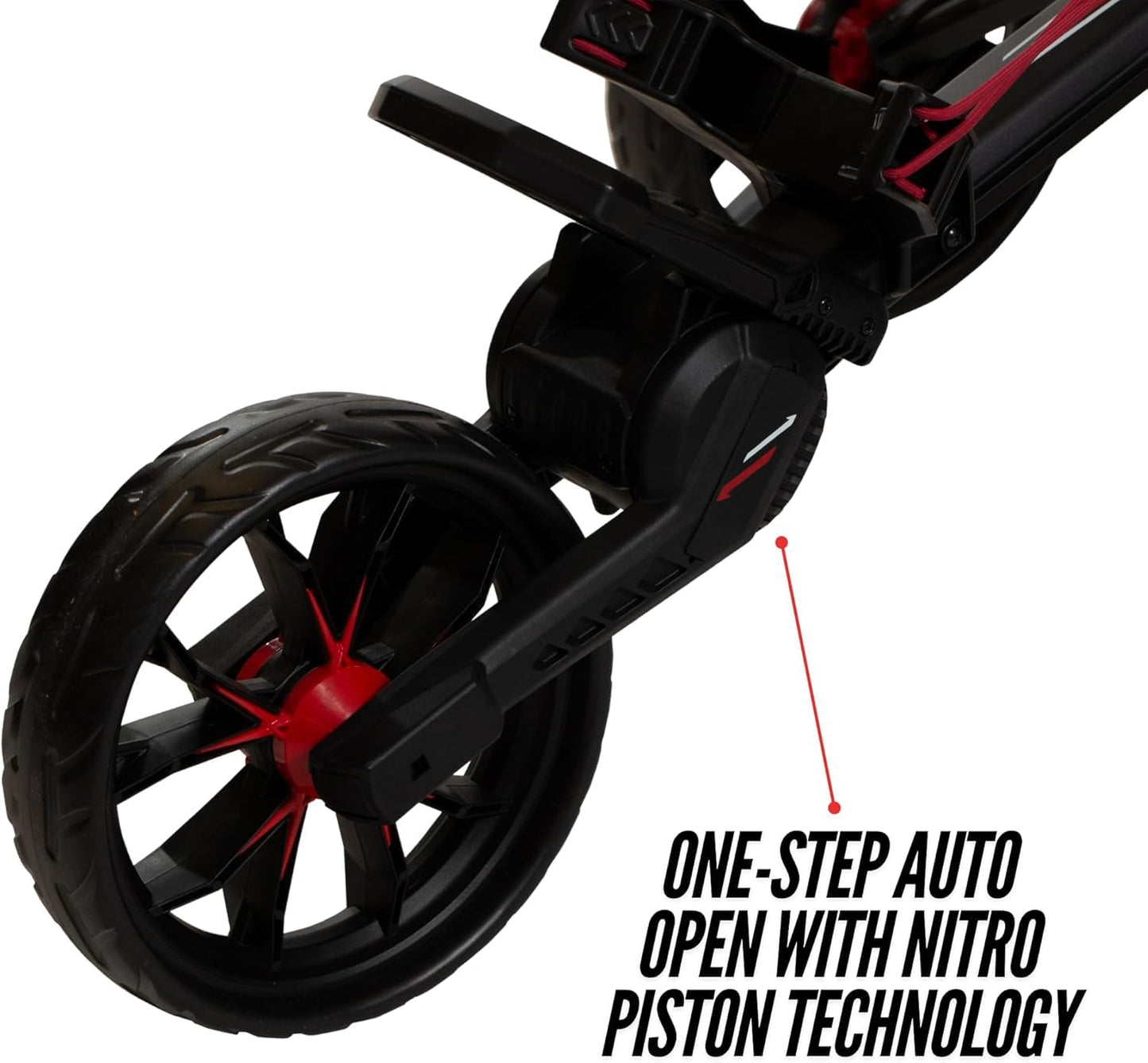 Bag Boy Nitron Golf Push Cart, Red/Black