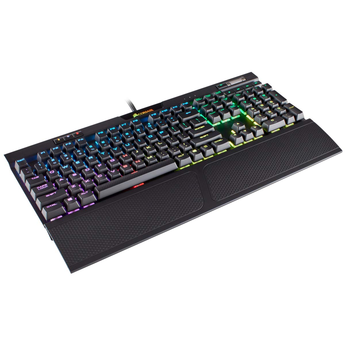 Corsair K70 RGB MK.2 Mechanical Gaming Keyboard - USB Passthrough & Media Controls - Tactile & Quiet- Cherry MX Brown - RGB LED Backlit (CH-9109012-NA)