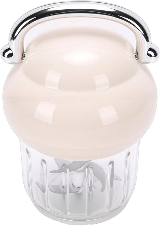 Generic Electric Garlic Chopper, 21000 RPM Portable Veggie Chopper Garlic Onion Grinder Masher, Cordless Mini Baby Food Processor, for Ginger, Chili, Fruit, 350ML