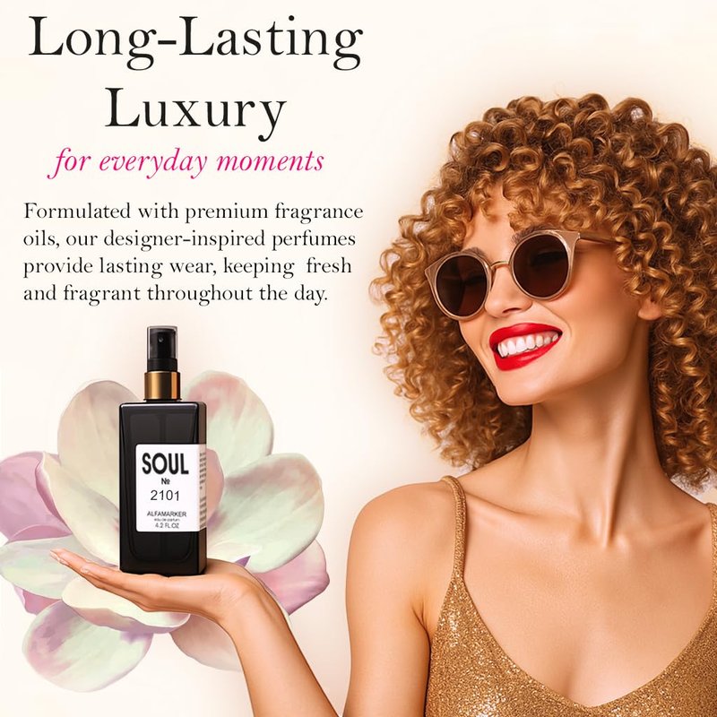 ALFAMARKER SOUL № 3701 Lucky Idol – Perfume for Women | Long Lasting Eau de Parfum Spray 4.0 Fl Oz / 120ml | Boutique-Inspired Floral Fruity Women’s Fragrance