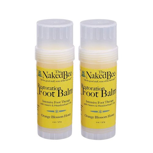 The Naked Bee Orange and Blossom Honey Moisturizing Hand and Body Lotion, 6.7 Ounce + Restoration Foot Balm, 2 Oz - 2 Pack + Serious Hand Repair Cream, 3.25 Oz