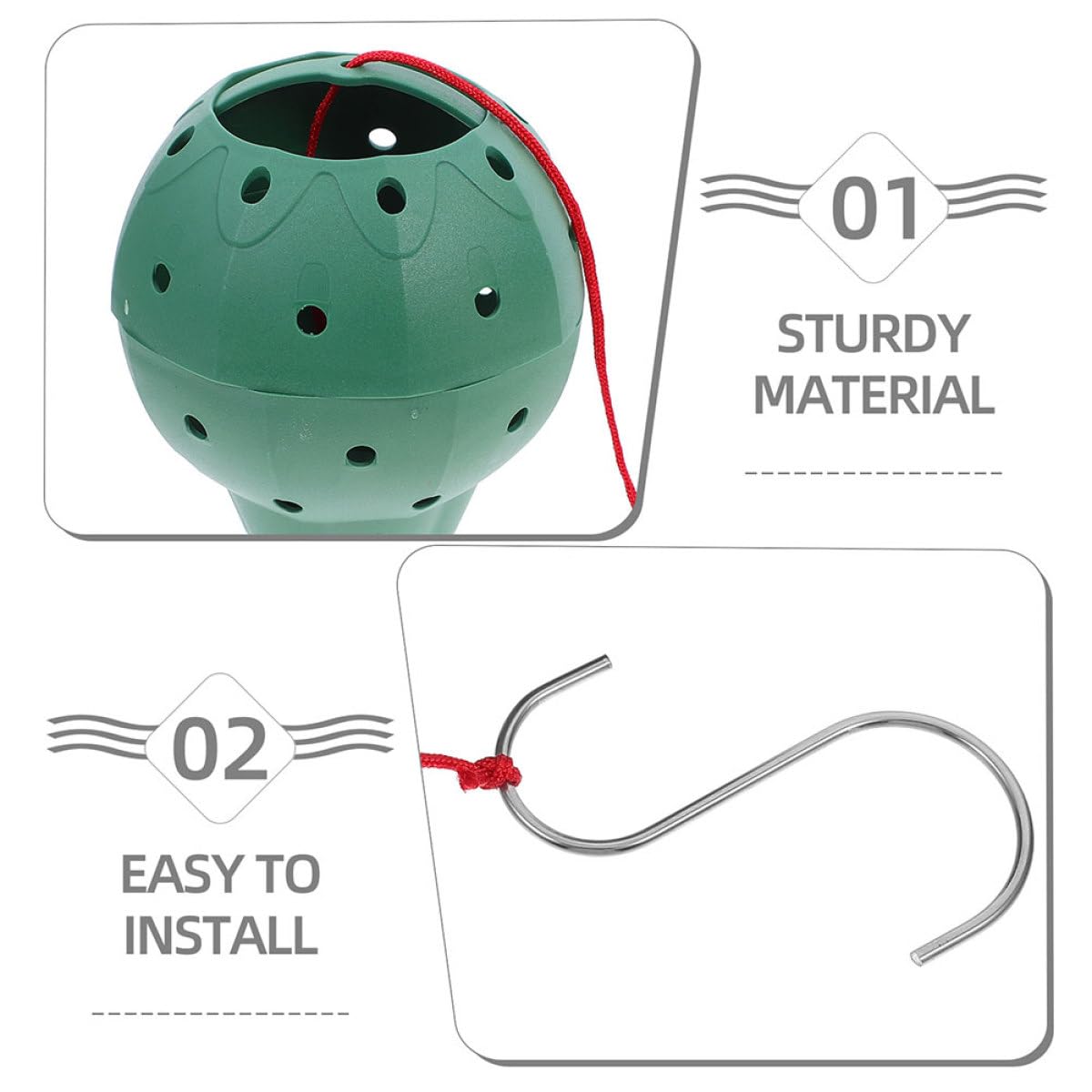 HAKIDZEL 5pcs Plastic Hanging Planters for Succulents and Strawberries, Multi-Hole Round Seed Starting Pots, Small Indoor Garden Containers for Hydroponic and Balcony Planting