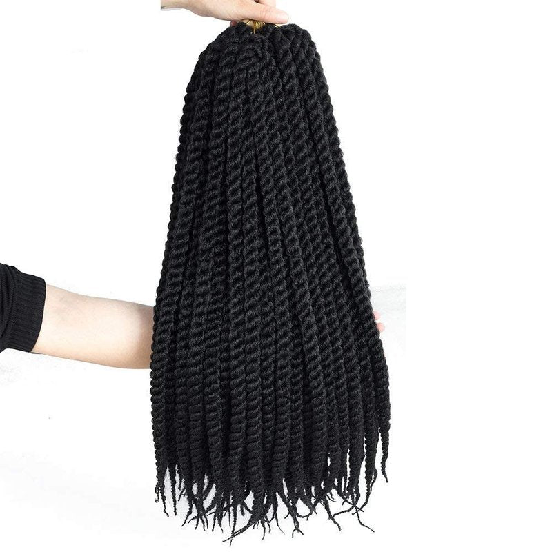 Admutty Havana Twist Crochet Hair, Jumbo Senegalese Twist Pre-Looped Synthetic Braiding Hair for Women, Soft & Lightweight Pre-Twisted Crochet Braids