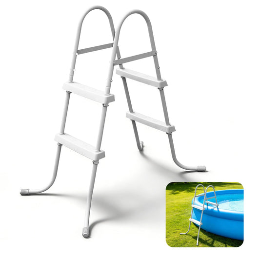 Above Ground Pool Ladder, 34 '' Pool Ladder, Swimming Pool Frame Ladder, 2-Steps,Suitable for Pools up to 34 inches deep Above Ground, Easy Assemble and Climb