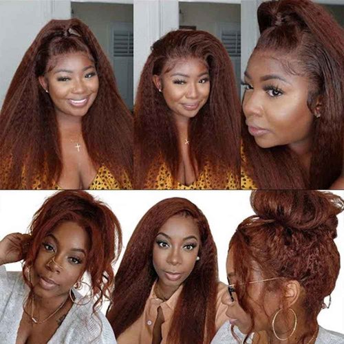 Condescension Bundles Human Hair 26 28 30 Inch Chocolate Brown Yaki Wave Human Hair Bundles Brazilian Virgin Remy Medium Brown Soft and Silky Hair Extensions