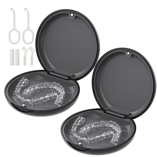 2 Pack Retainer Case, Space Black