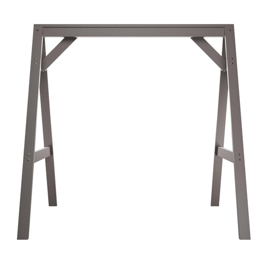 Amish Casual 4/5 Foot A-Frame Porch Swing Stand in Semi Solid Grey Stain - Treated Wood Outdoor Stand for Swings, Made in The USA by Amish Craftsmen