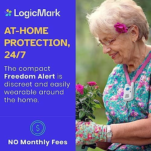 Freedom Alert, Landline Personal Emergency Device, 2-Way Call with Family and Police for Home Safety, Device for Seniors and The Elderly