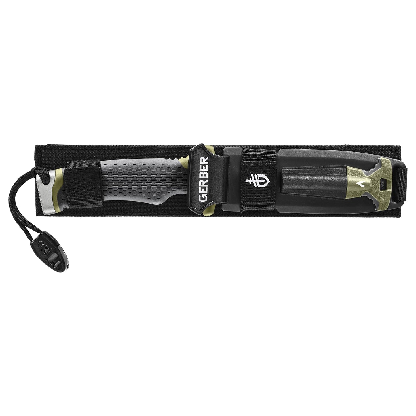 Gerber Gear Ultimate Survival Knife, Fixed Blade Knife with Combo Edge, includes Fire Starter Edge and Ferro Rod, Whistle, Sheath with Integrated Sharpener - Bushcraft, Hunting and Camping Tool