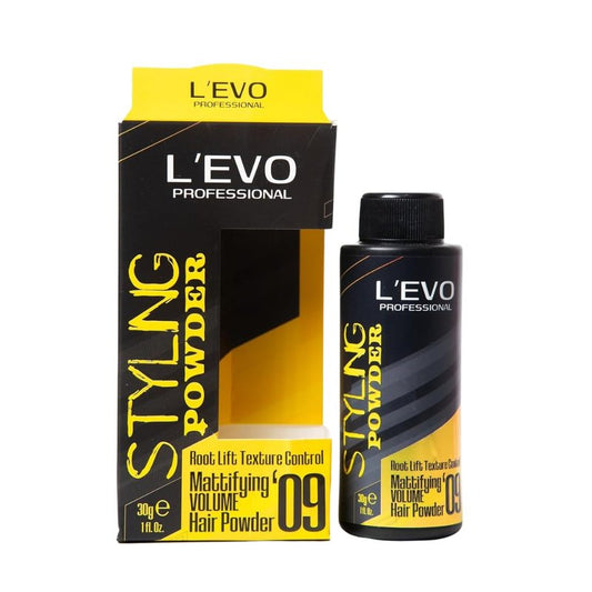 L'EVO PROFESSIONAL Hair Powder for Men – Natural Look, No Oil or Grease, Root Lift & Texture Control, Matte Finish, Paraben Free, 1 fl. oz.