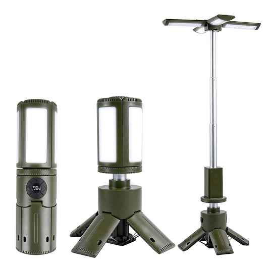 aiGear Telescopic Camping Lights, Rechargeable Camping Lights with Stand 14000mAh Collapsible Camping Lanterns Portable Flashlights IPX5 Waterproof for Camping Hiking Fishing Emergency Use