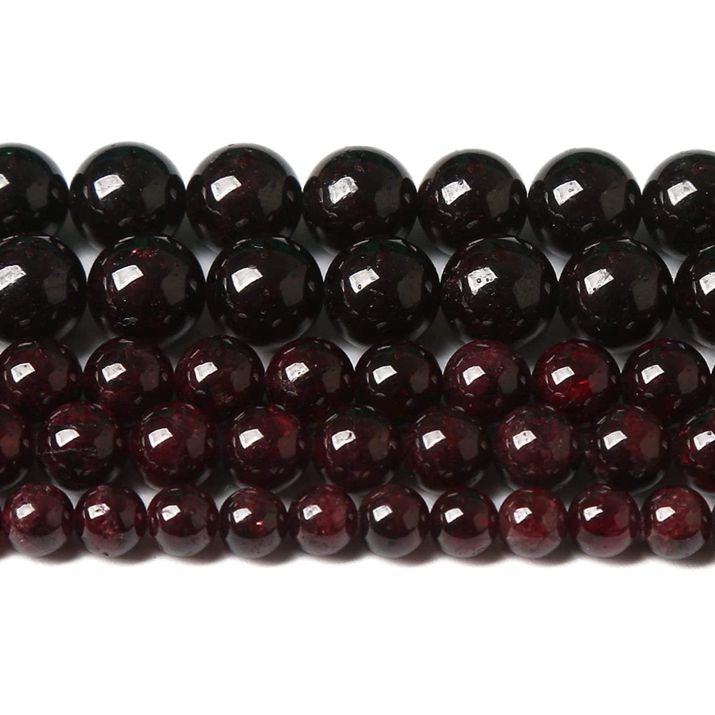 8MM 45PCS Natural Garnet Gemstone Loose Beads for Jewelry Making DIY Bracelet Crystal 1 Strand