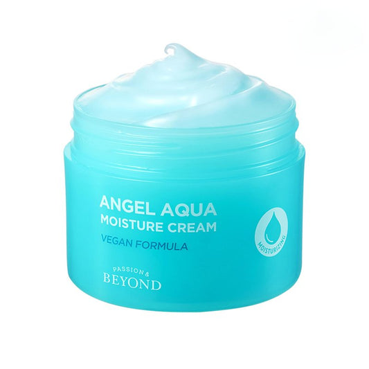 BEYOND Angel Aqua Moisture Cream (5.1 fl oz) - Vegan Cooling Face Gel Moisturizer - Soothing Cica, Hyaluronic Acid & Panthenol - Lightweight Hydrating Sleeping Mask - Korean Skincare