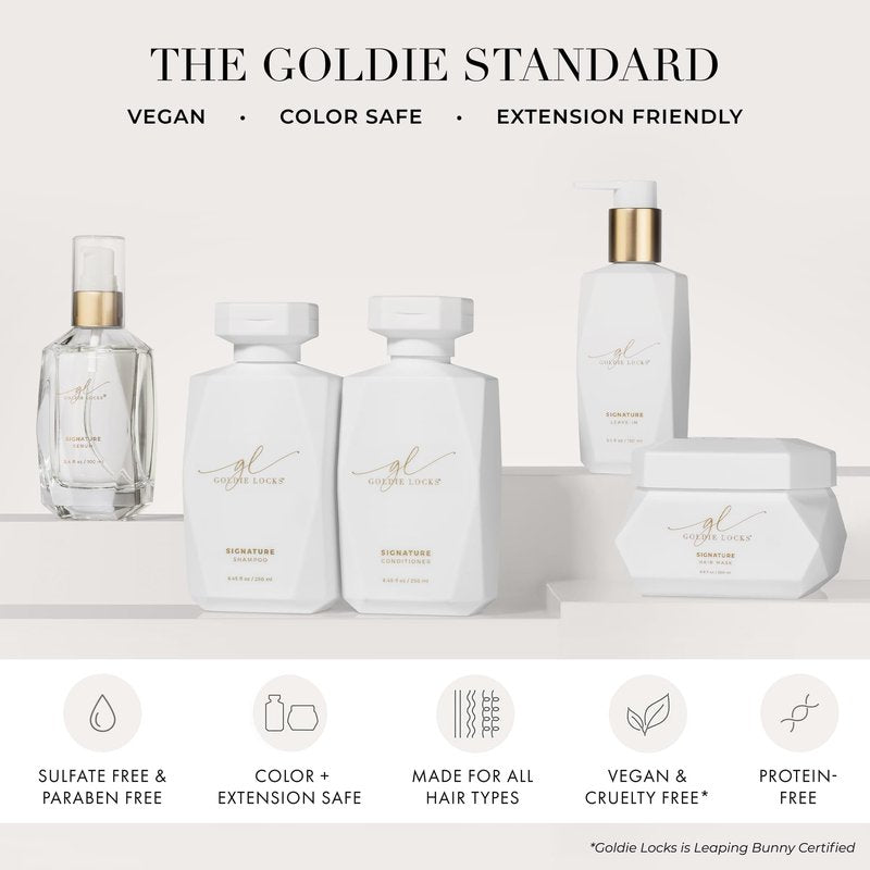 Goldie Locks Travel Size Flexible Hold Hairspray - 3.4 fl oz - Lightweight, All-Day Hold & Brushable Finish - Humidity Resistant - Safe for Extensions & Color-Treated Hair - Protein-Free