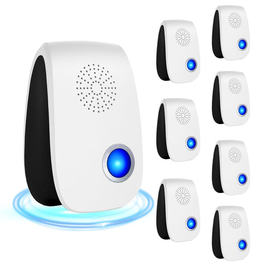 2026 Upgraded Ultrasonic Repeller 8 Packs, Indoor Repellent for Mouse, Roach, Ant, Rodent, Bugs, Mosquito, Spider Repellent for House Garage Warehouse Kitchen