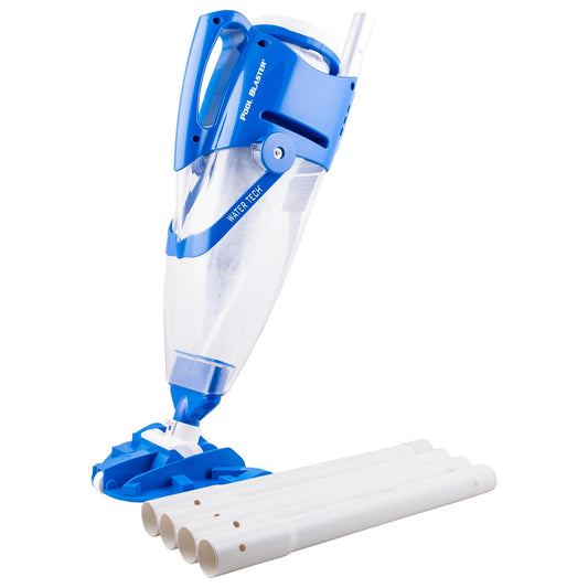 POOL BLASTER Centennial Cordless Pool Vacuum w/Pole Set - XL Debris Capacity & Advanced Filtration, Handheld Rechargeable Pool Cleaner for Sand, Silt & Leaves in Inground & Above Ground Pool