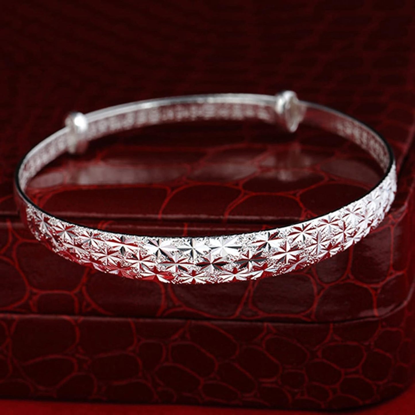 XBKOJBA Womens Silver Bangle Bracelets Ladies Fashion Jewelry Handmade Bracelet for Mothers Day Gifts