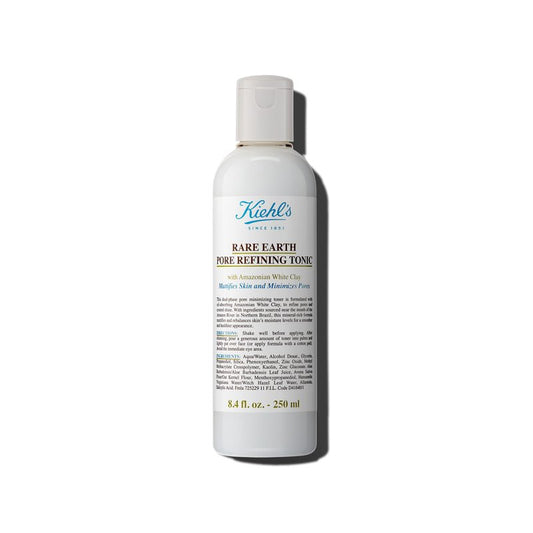 Kiehl's Rare Earth Pore Refining Tonic, Pore-Minimizing & Mattifying Face Toner, Reduces Enlarged Pores & Shine, Balances Skin, with Amazonian White Clay & Allantoin, Fragrance-Free - 8.4 fl oz