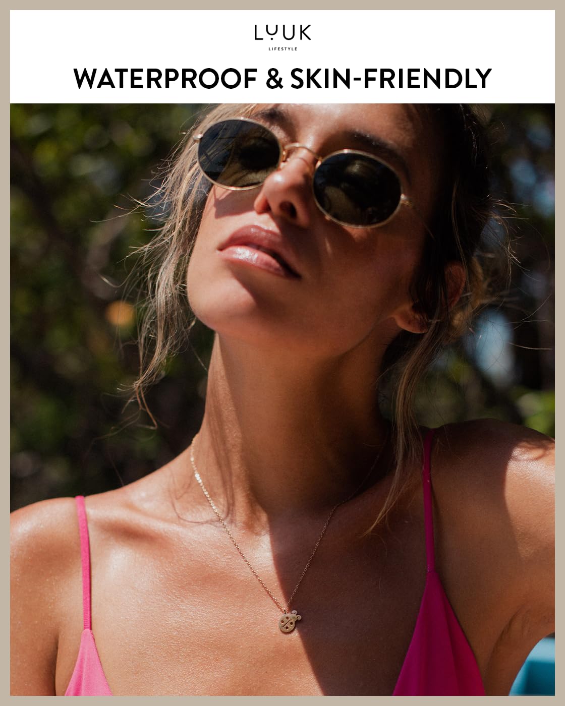 LUUK LIFESTYLE Adjustable Ladybug pendant necklace, 19 inches sturdy thin chain, waterproof, tarnish-free, Gift ideas for women, friend, granddaughter, dainty, trendy, casual, aesthetic