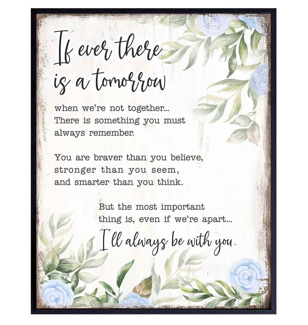 A. A. Milne Quotes Motivational Wall Art - Inspirational Positive Quotes Posters - Uplifting Encouragement Gifts for Women - Rustic Country Bohemian Encouraging Boho Wall Decor Saying 8x10