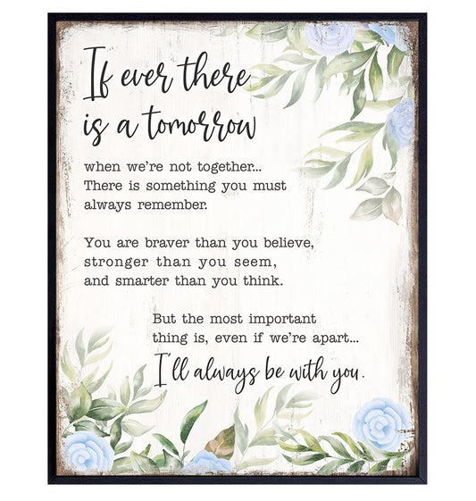 A. A. Milne Quotes Motivational Wall Art - Inspirational Positive Quotes Posters - Uplifting Encouragement Gifts for Women - Rustic Country Bohemian Encouraging Boho Wall Decor Saying 8x10