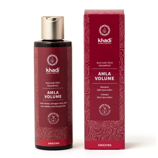 KHADI AMLA VOLUME Ayurvedic Shampoo - Powerful hair & volume through strong hair roots - 100% natural, vegan, silicone & sulfate-free - 6.7 fl oz