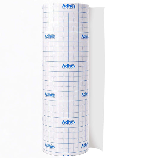 ADHES Clear Transfer Tape for Vinyl with Grid, 12" x 50FT, Medium Tack Transfer Paper Roll, Easy Release Application Tape for Cricut, Silhouette, Decals, Signs & DIY Projects