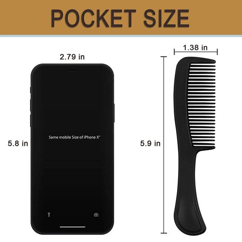 HQSLsund 500 pcs Combs PP Plastic Material, Individually Wrapped Bulk Combs For Homeless, Women, Kids, Hotel, Airbnb, Shelter, Charity (Black, 500)