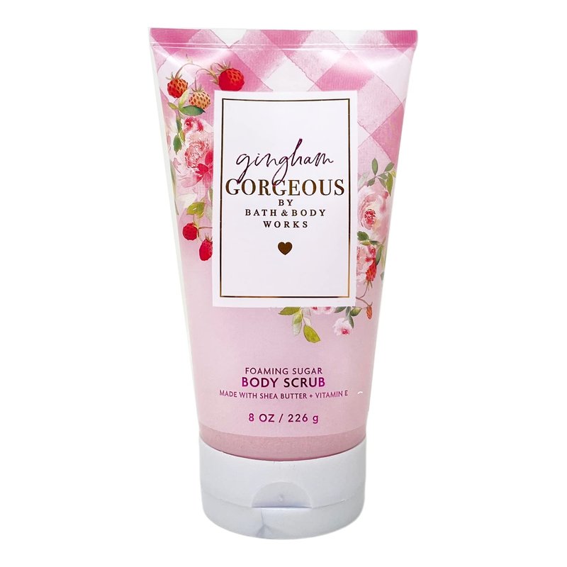 Bath & Body Works Gingham Gorgeous 3 Piece Set - Body Cream - Body Scrub - Cleansing Bar - Full Size