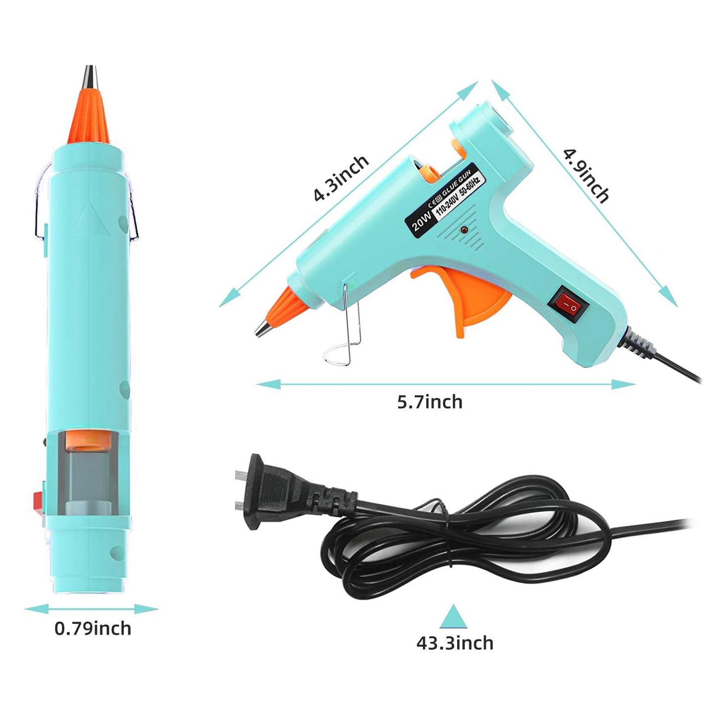 Hot Glue Gun Kit: Mini Hot Glue Gun and Sticks Set with 30 Sticks Melt Glue Guns Craft for School DIY Arts Home Quick Repairs 5 Pieces Mulitcolor
