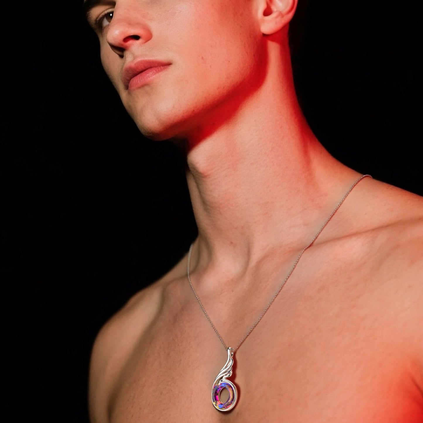 Kate Lynn Phoenix Necklaces for Men Women Pendant Necklace, Unique Birthday Gifts for Women Men, Christmas Mothers Day Gifts for Mom Wife Daughter Fathers Day Jewelry for Dad Husband, Womens Mens Crystal Jewelry