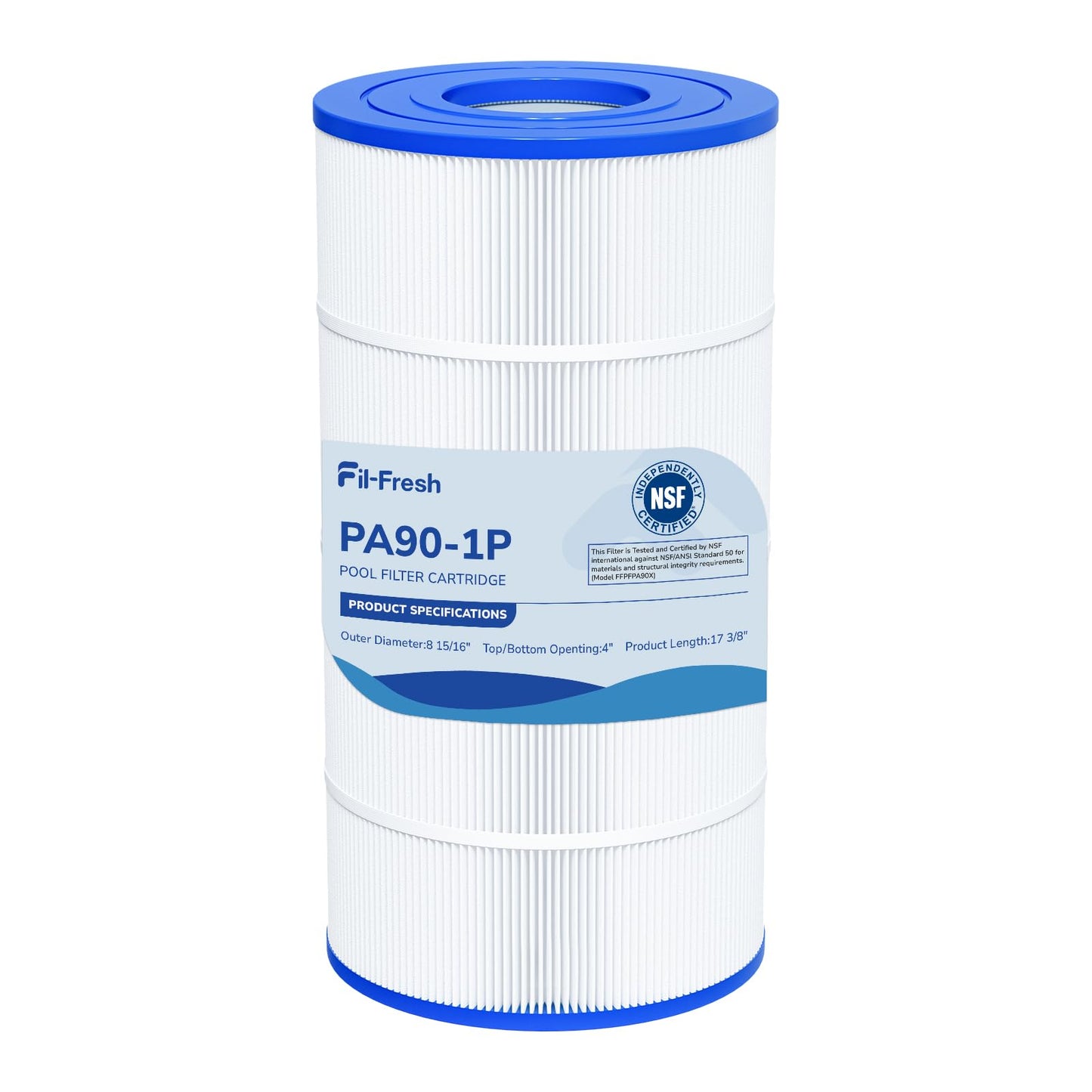 Fil-fresh C900 Pool Filter Cartridges Compatible with Hayward C900, Replacement for Pleatco PA90, Hayward CX900RE, Unicel C-8409, 90 sq.ft