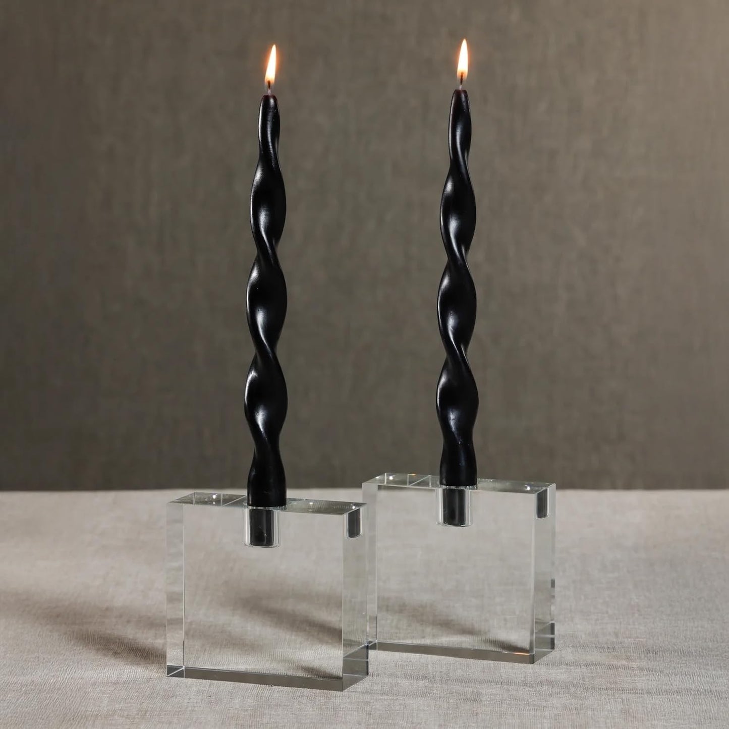 Zodax Lumière Twist Formal Candles 10" Set of 6 (Black)"