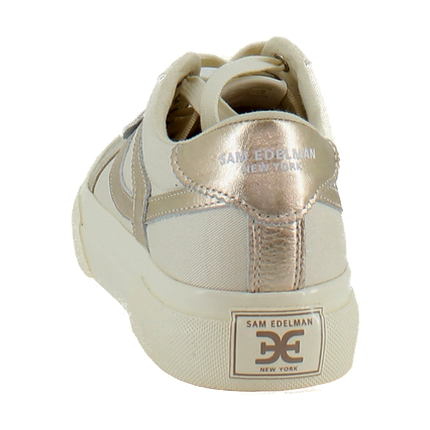 Sam Edelman Women's Simone Sneaker Ivory/Lily White/Gold Leaf 9.5 Medium