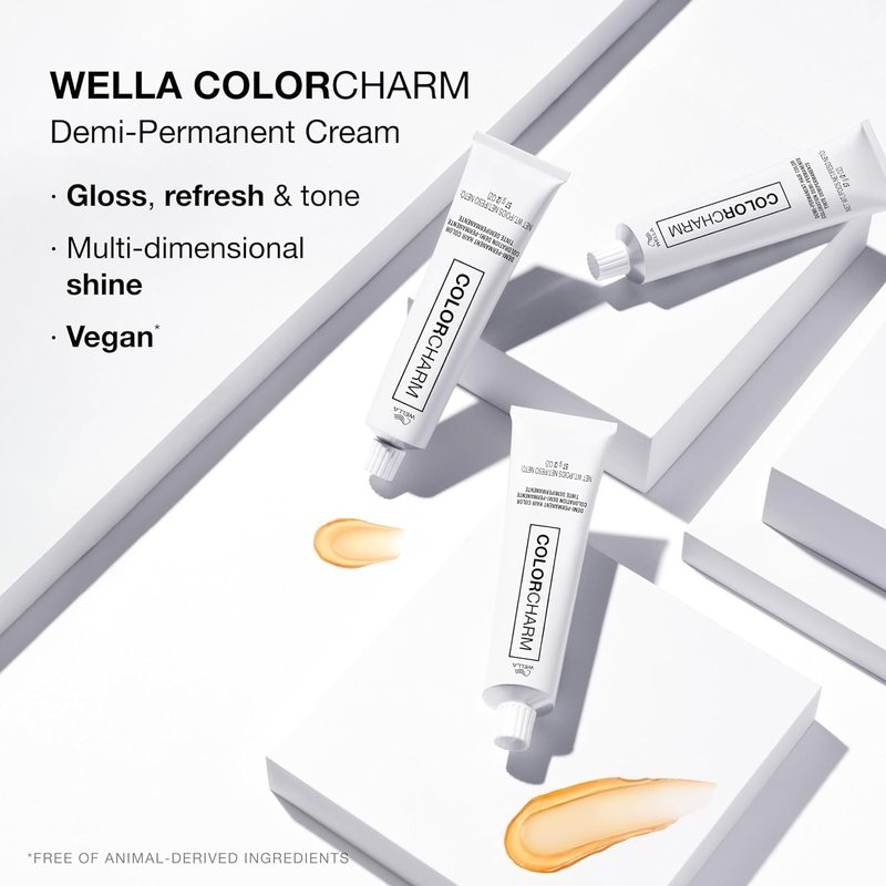 COLORCHARM Demi Permanent Hair Color, 5RR Medium Red, Gloss, Refresh & Tone, 2 Fl Oz