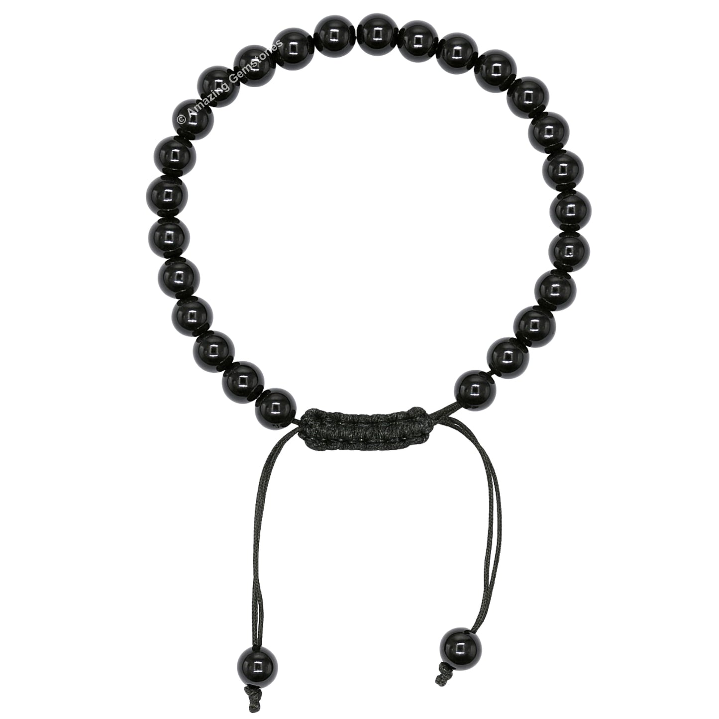 Amazing Gemstone Black Tourmaline Bracelet for Women Men's Gifts - Protection Healing Crystal Bracelet - 6mm Gemstone Beaded Adjustable Bracelet Pulseras Para Hombres Mujer Stocking Stuffers