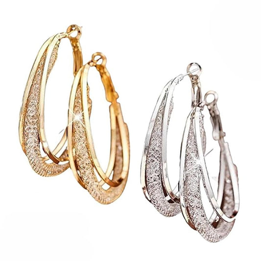 2 Pairs Lymphatic Drainage Slimming Hoop Earrings, Halolux Lymphvity Magnetotherapy Germanium Earrings, Lymphatic Activity Hoop Acupuncture Therapy Fashion Jewelry Gift For Women