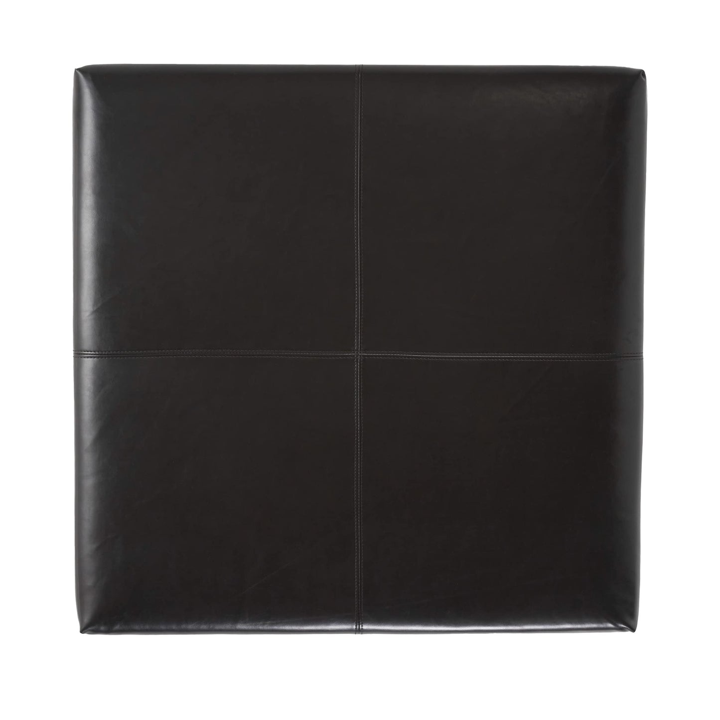 Christopher Knight Home Living Berkeley Brown Leather Square Storage Ottoman, Espresso