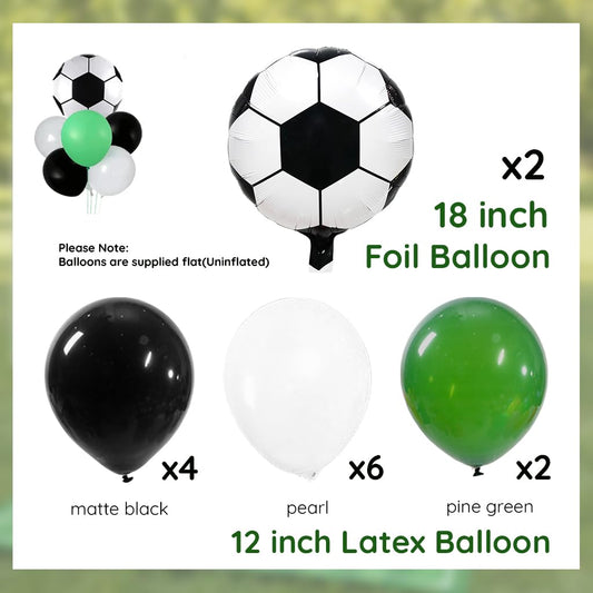 167 Pcs Soccer Party Decorations Birthday Kit Soccer Theme Party Supplies Set Serves 24 Guests Banners Balloons & Cake Toppers Indoor Outdoor Decor