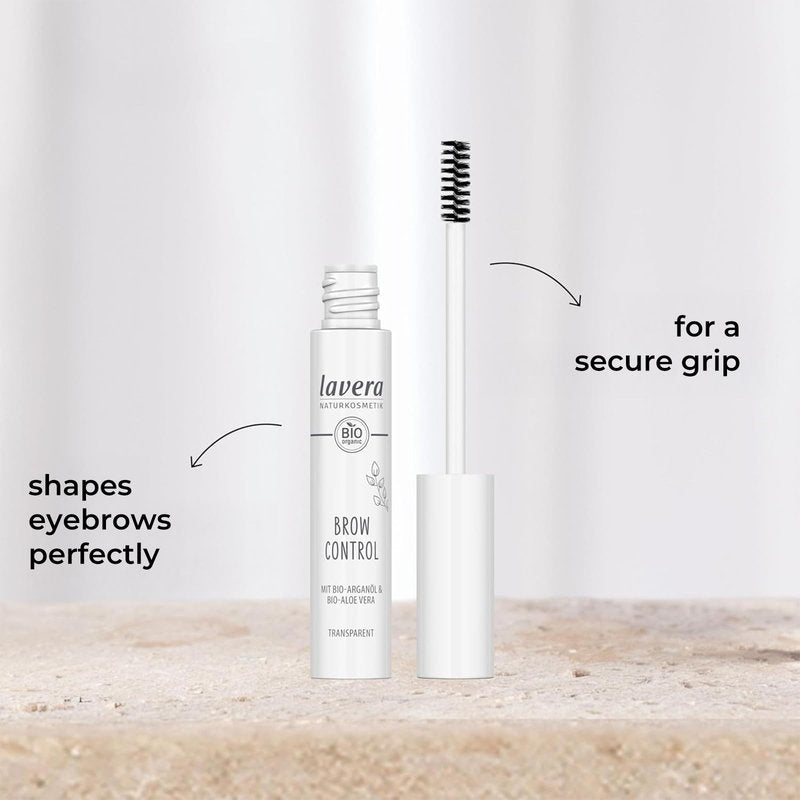 lavera Brow Control - Transparent 01 - Eyebrow Gel with Aloe Vera & Argan Oil for Lang Lasting Results - Fixating Brow Gel - Eye Make Up - PETA Certified - Vegan - Made in Germany - 0.3 Fl Oz