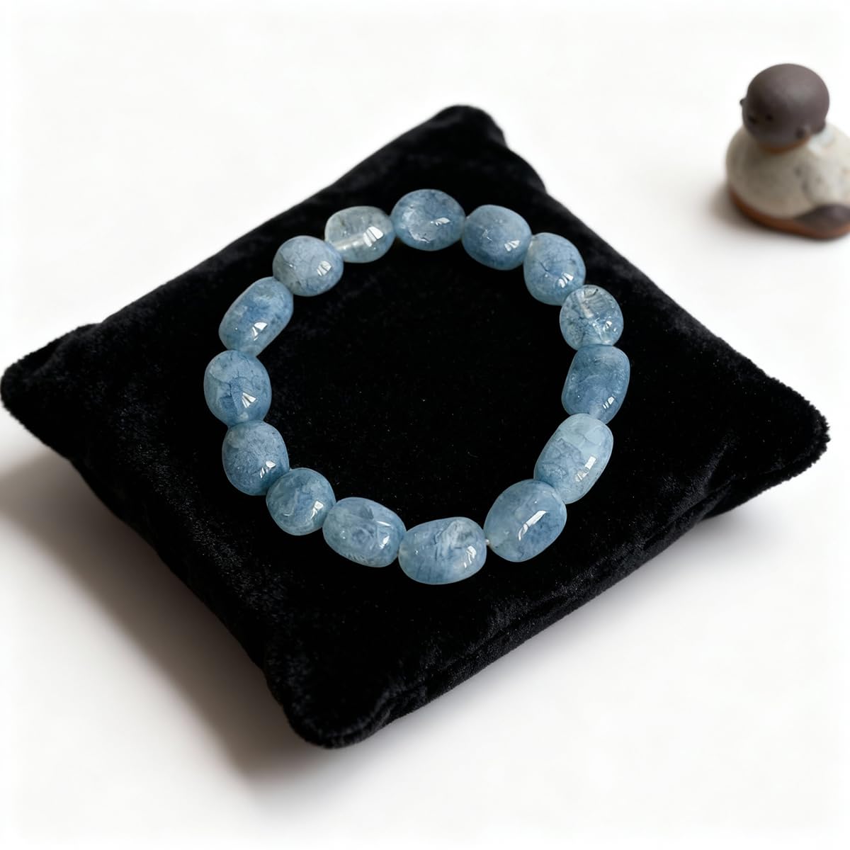 APMUTSS Natural Crystal Beaded Bracelet for Women, Genuine Gemstone Stretch Bracelet 8–10mm Irregular Stone Beads, Colorful Healing Crystal Jewelry for Everyday Wear and Gift