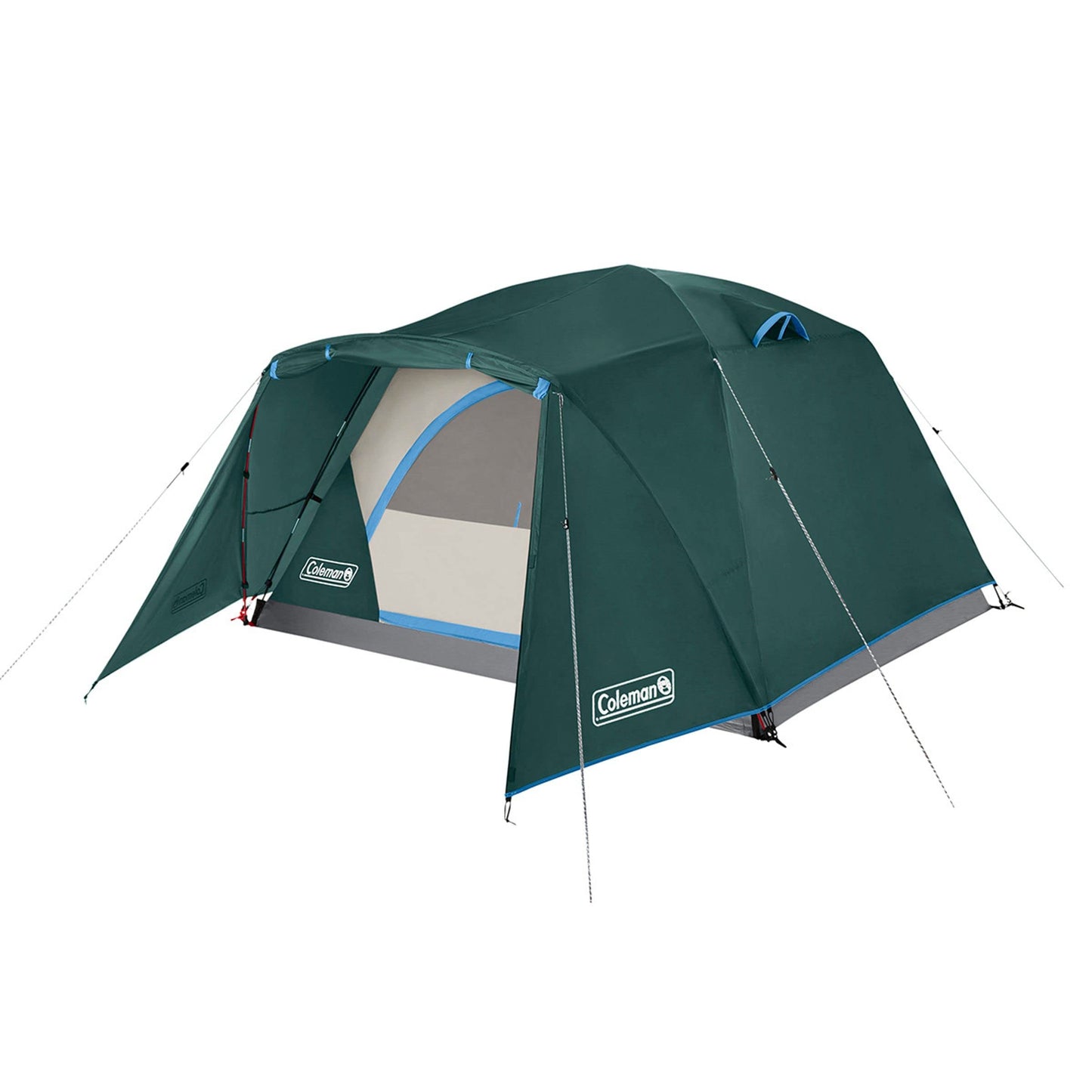 Coleman Skydome Tent with Full-Fly Weather Vestibule, Weatherproof 4/6 Person Tent Sets Up in 5 Minutes & Protects from Water, 20% More Headroom