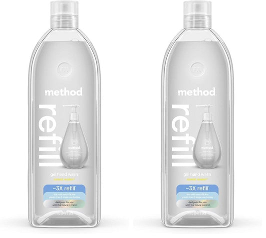 Method Gel Hand Soap, Refill, Sweet Water, 34 oz (Packaging May Vary) (Pack of 2)