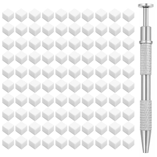 150PCS Nail Sponges for Ombre Nail Art with 1 Grab Pen – Gradient Nail Art Tool Set with Storage Case – DIY Nail Design Accessories for Salon & Home Use